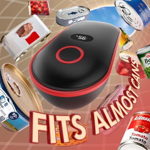 Rechargeable Electric Can Opener, One-Touch Automatic, Smooth Edge