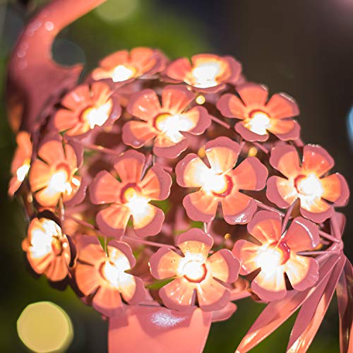 Homeimpro Garden Solar Lights Flamingo Yard Decor Gifts for Women Outdoor Decorations Stake Lights, Waterproof Warm White 27 LED for Lawn,Patio, Courtyard, for Mom Grandma