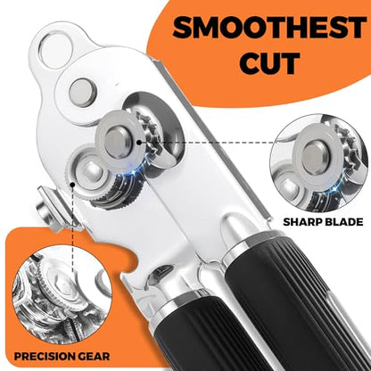 Bxgnip Manual Can Opener Heavy Duty Stainless Steel Smooth Edge with Magnet