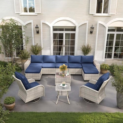 Outdoor Patio Furniture Set Pe Wicker Rattan Outdoor Conversation Sofa