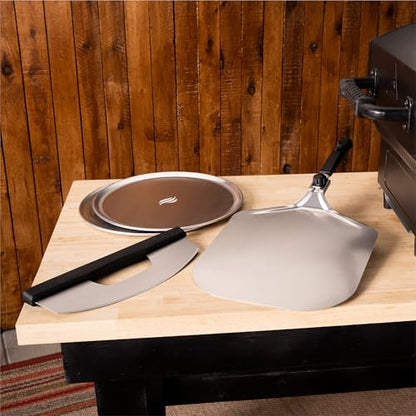 BLACKSTONE Pizza Basics Tool Kit with Pizza Peel, Cutter and Pans and Heat Resistant Handles