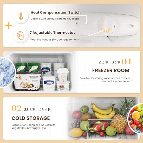 Manastin 3.6 Cu.Ft Refrigerator with Freezer for Kitchen Office, Silver