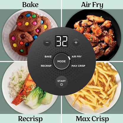 Ninja Crispi Glass Air Fryer, 4-in-1, Green, FN101SG