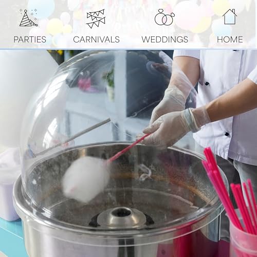 VIVO Blue 1030W Electric Cotton Candy Machine, Commercial Candy Floss Maker, 20 inch Stainless Steel Bowl with Sugar Scoop, Easy Home Use, CANDY-V001B