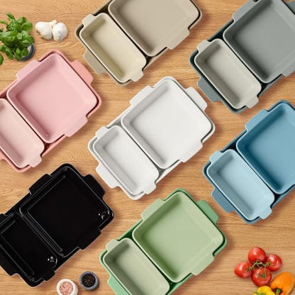 Best Choice Products 3-Piece Ceramic Bakeware Set, Stoneware Baking Dishes, Porcelain Casserole Bakeware Dishes, Serving Dishes - 9x12 Casserole, Loaf Pan, 8x8 Baking Dish - Pink Champagne