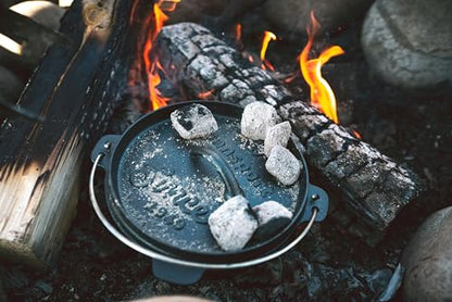 Stansport's Cast Iron Dutch Oven with Lid (16018-20) - 2 Quart Capacity, Durable Cast Iron Construction, Perfect for Outdoor Cooking, Home Kitchen and Camping Trips, Built in Legs