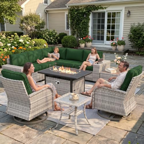 Outdoor Patio Furniture Set PE Wicker Rattan Outdoor Sectional Sofa