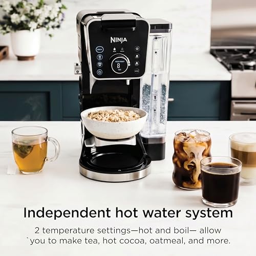 Ninja Specialty Drip Coffee Maker | DualBrew™ Pro Specialty Coffee Machine w/ Frother, Paper Filter | Brew with Pods & Grounds, K Cups Compatible | 4 Brew Styles, 13 Cup to Pot Sizes | Black, CFP301