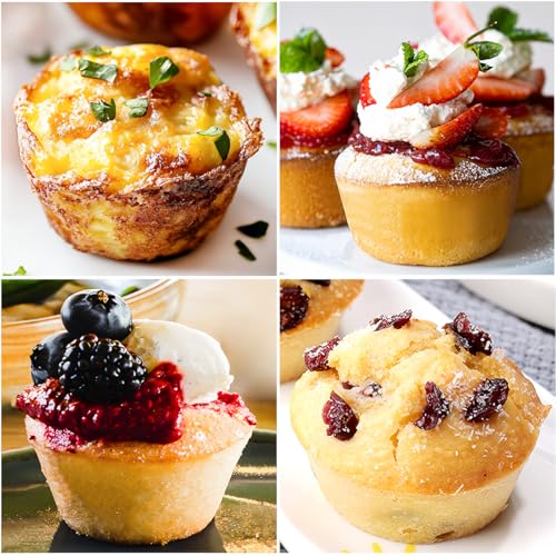 Silicone Muffin Pans for Baking, with Metal Reinforced Frame 2.8 Inch Regular Size Silicone Molds Nonstick 12 Cups for Baking Homemade Muffins, Cupcakes, Egg Bites 2 Pack Dishwasher Safe BPA Free