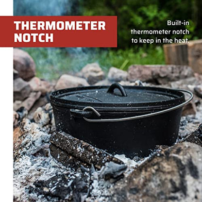 Camp Chef SDO10 10" Cast Iron Dutch Oven with Lid, Pre-Seasoned