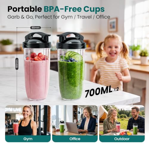 Smoothie Blender Grinder Combo, Countertop Blender Smoothies and Shakes