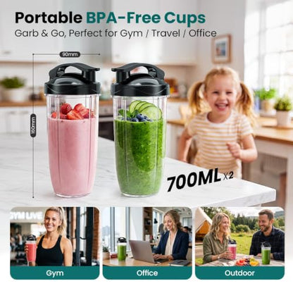 Smoothie Blender Grinder Combo, Countertop Blender Smoothies and Shakes