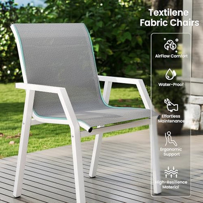 Jocoevol Outdoor Dining Set for 6 Patio Patio Table and Chairs Set 7 Piece