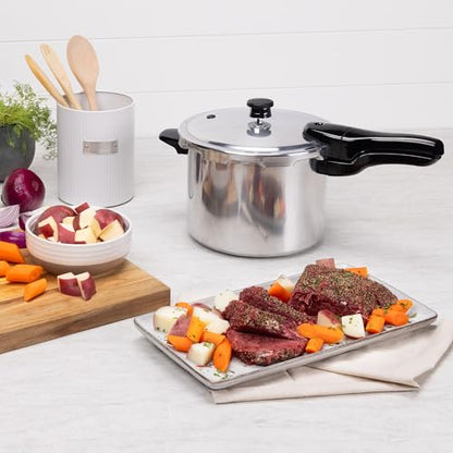 Presto 01264 6-Quart Aluminum Pressure Cooker, Silver
