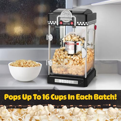 Great Northern Popcorn Little Bambino 2.5oz Popcorn Machine, Black