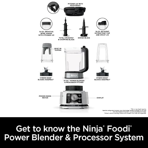 Ninja Foodi Power Blender & Food Processor, 6 Functions, Silver, SS351
