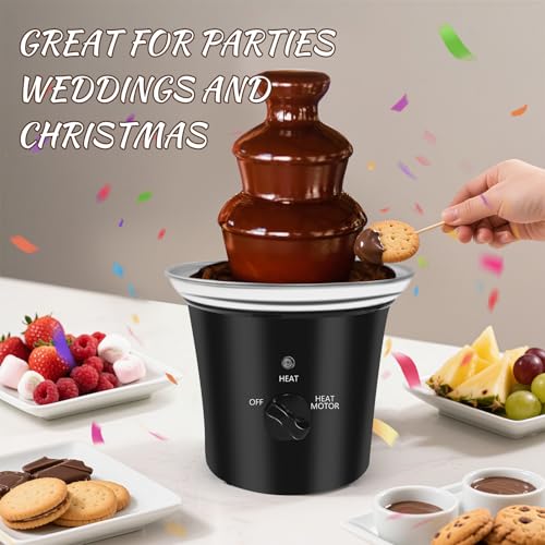 MINI Chocolate Fountain Machine Electric Chocolate Fondue Fountain Machine Stainless Steel for Chocolate Candy Butter Cheese