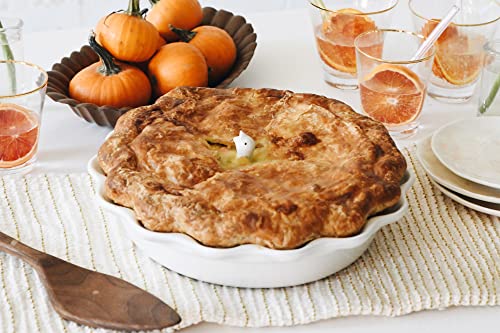 Le Creuset Stoneware 9" Heritage Pie Dish, White