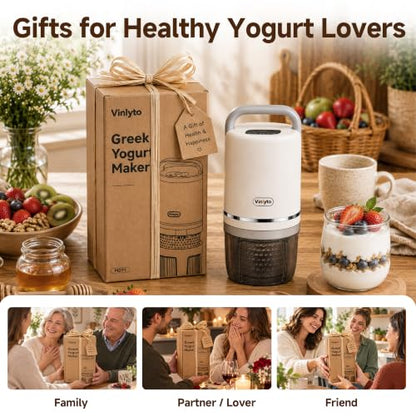 Vinlyto Auto Greek Yogurt Maker for Thick Cheese Yogurt & Homemade Tofu