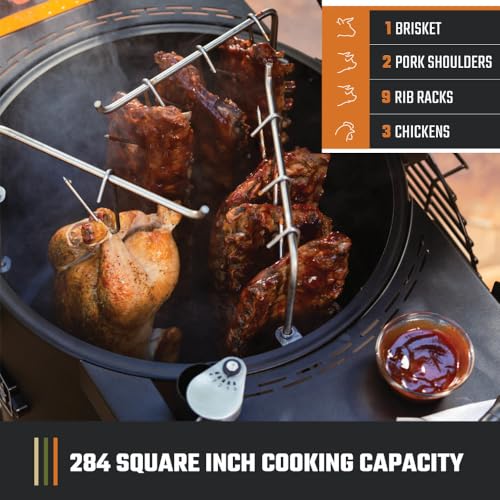 Oklahoma Joe's Bronco 18 in. Heavy Duty Charcoal Drum Smoker and Grill with 284 sq. in. Cooking Area in Black