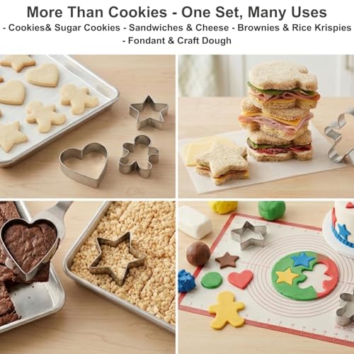 Auktosmn Large Plaque Cookie Cutter Set-10 Piece-4.0 Inch-Diswasher Safe-Frame Cookie Cutter Shape for Baking