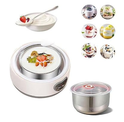 Cowenhey Yogurt Maker, Automatic Digital Yoghurt Maker Machine with 5 Glass Jars 42 Ozs, with Constant Temperature Control for Home Organic Yogurt, Cheese, Fruit Wine (No Cups)