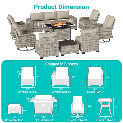 Outdoor Patio Furniture Set PE Wicker Rattan Outdoor Sectional Sofa