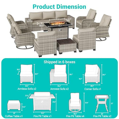 Outdoor Patio Furniture Set PE Wicker Rattan Outdoor Sectional Sofa