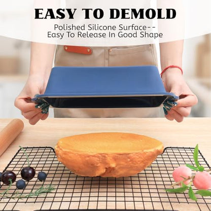 Bread Pan for Homemade Bread：9.5 x 5 Inch Silicone Loaf Pan for Baking with Metal Frame - Nonstick Banana Loaf Tin Tray for Sandwich Sourdough Pumpkin Sour Dough - for Oven Kitchen Home Bakers