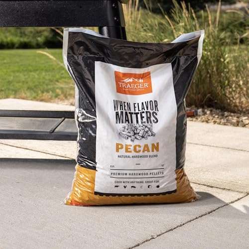 Traeger Grills Pecan 100% All-Natural Wood Pellets for Smokers and Pellet Grills, BBQ, Bake, Roast, 18 lb. Bag