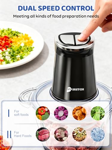 IRIITCH Food Processor with LED Timer, 800W Electric Chopper