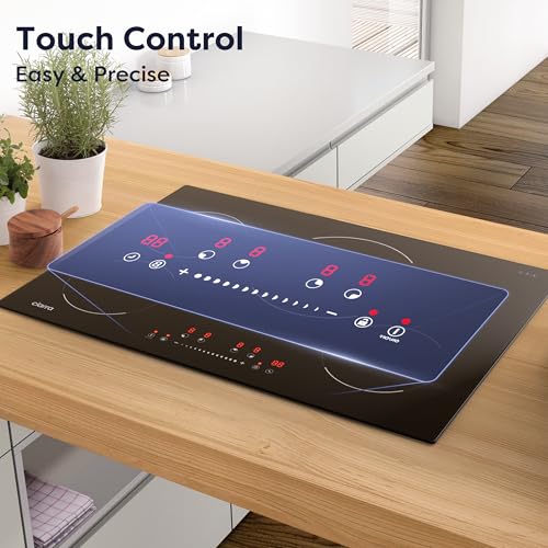 CIARRA 30 inch Induction Cooktop 4 Burners, 8200W Built-in Induction Stovetop with Booster, Timer & Safety Lock – Professional Heavy‑Duty