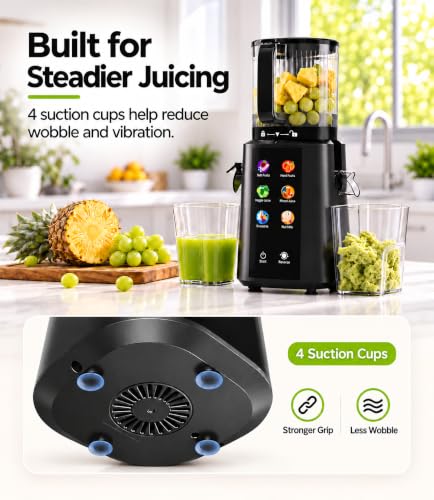 ONELIVE Cold Press Juicer Machine, 6.5" Wide Chute, 3L, Easy to Clean
