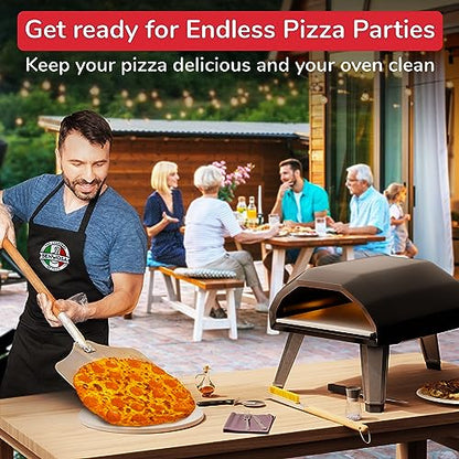 Senwosa Premium Pizza Oven Accessories Kit - 6-Piece Set for Home Pizza Making: Includes Pizza Peel, Oven Brush, Bubble Popper Turner, Rocker Cutter, Dough Roller & Scraper
