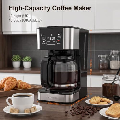 12-Cup Touchscreen Drip Coffee Maker,Programmable coffee machine with Timer
