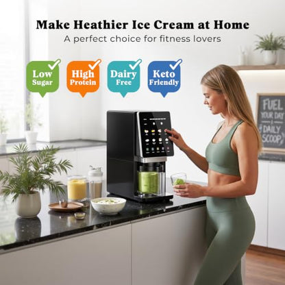 Ice Cream Maker Machine, 11-in-1 Frozen Dessert Machine with 3 Pints