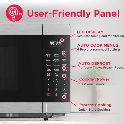 FRIGIDAIRE 2.1 Cu. Ft. Stainless Steel Microwave Oven, Multi Function, Programmable
