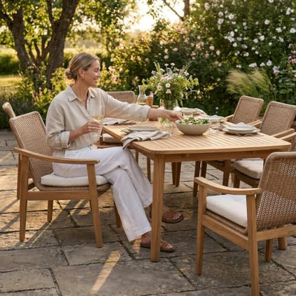 SUNSITT 9-Piece Outdoor Patio Dining Set w/82'' Patio Dining Table