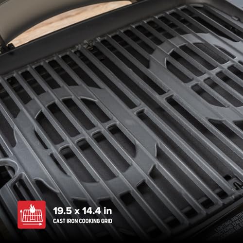 Nexgrill Fortess 2-Burner Portable Gas Grill & Griddle Combo with 263 SQ In Cooking Space, Easy Lift Handles, 13,500 BTU, 2-in-1 Small Tabletop Grill for Camping, Outdoor Cooking, and More - 820-02005