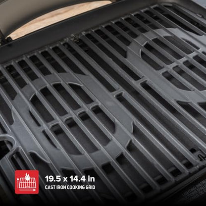 Nexgrill Fortess 2-Burner Portable Gas Grill & Griddle Combo with 263 SQ In Cooking Space, Easy Lift Handles, 13,500 BTU, 2-in-1 Small Tabletop Grill for Camping, Outdoor Cooking, and More - 820-02005