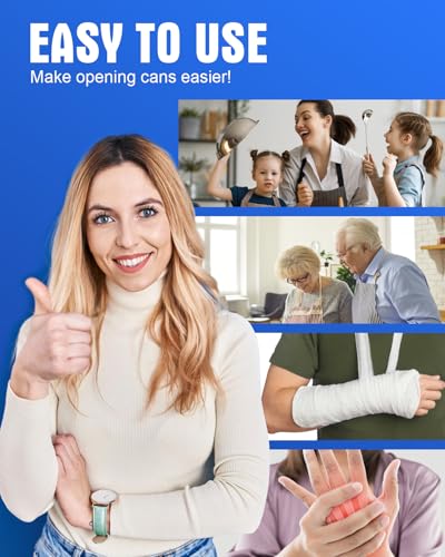 Electric Can Opener, One-Touch Automatic Can Opening with Smooth Edges, Food Safety Handheld Battery-Operated Can Opener for Kitchen and Seniors, Arthritis, Hands Free, Lid Remover, Kitchen Gadgets