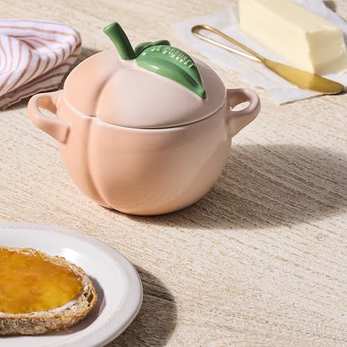 Le Creuset Stoneware Peach Mini Cocotte, 19 oz., Peche