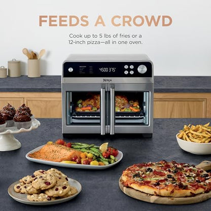 Ninja French Door Premier Air Fry Oven, 10-in-1, 20.3 Qt, Stainless, FO101