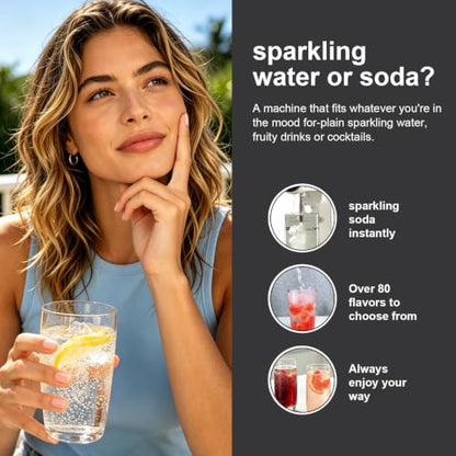 Sparkling Soda Water, Electric Soda Maker for Making Carbonated
