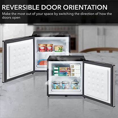 Whynter CUF-112SS Mini, Energy Star Rated Small Upright Freezer with Lock, Stainless Steel -1.1 Cubic Feet