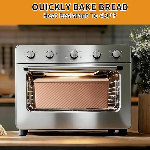 Lollicy 3 Pack Pullman Loaf Pan with Lids, Non-Stick Bread Loaf Pan, Heavy Duty Carbon Steel Corrugated Toast Box for Baking, Square Bread Pans for Homemade Sandwich, Bakeware (Rose Gold)