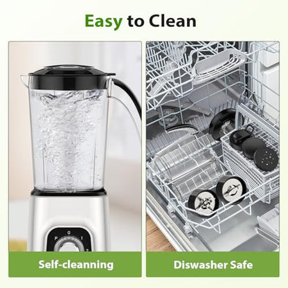 KOIOS 4-in-1 Blender/Food Processor Combo Max 1000W, Dishwasher Safe