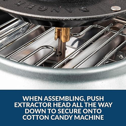 Nostalgia Cotton Candy Machine - Retro Cotton Candy Machine for Kids with 2 Reusable Cones, 1 Sugar Scoop, and 1 Extractor Head – Retro Red