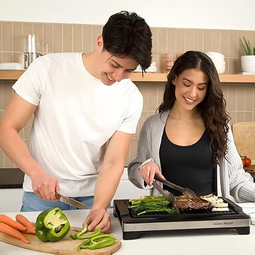 Indoor Grills Electric Smokeless, 1600W BBQ Grill with Water-Filled Drip Tray, 15-Inch Nonstick Grate for Steaks & Korean BBQ, Rapid Heating for Searing