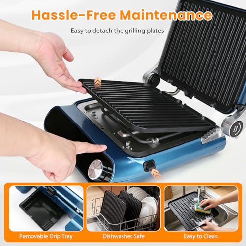 Taylor Swoden 7-in-1 Panini Press Sandwich Maker, Electric Indoor Grill